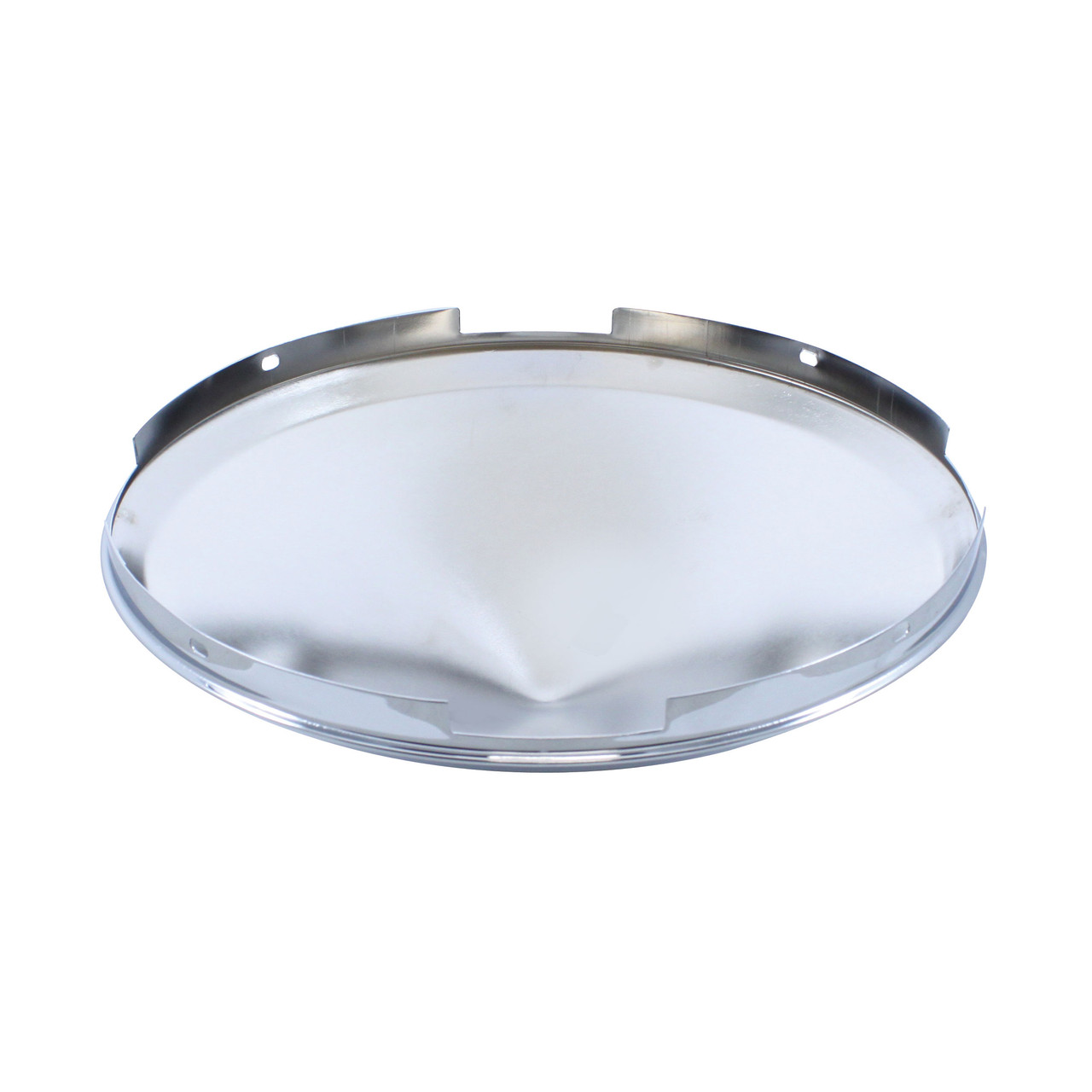 4 Even Notched Chrome Pointed Front Hub Cap - 7/16" Lip