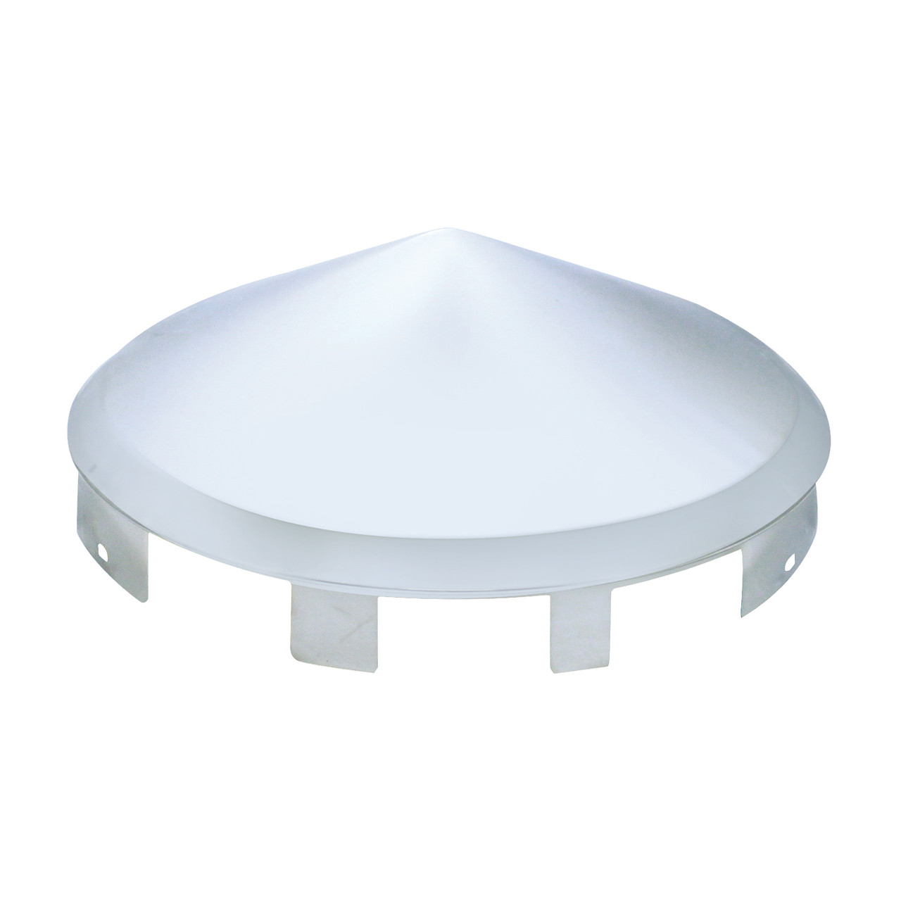 Universal Chrome Pointed Front Hub Cap - 1" Lip