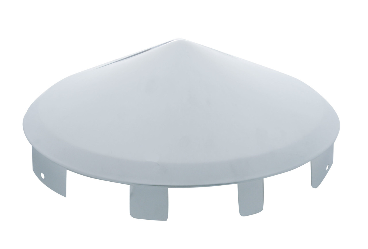 Universal Chrome Pointed Front Hub Cap - 1" Lip