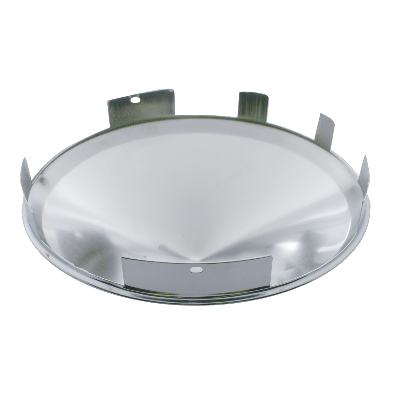 Universal Chrome Pointed Front Hub Cap - 1" Lip