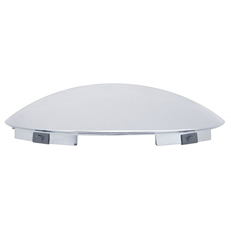 6 Uneven Notched Chrome Dome Front Hub Cap - 1" Lip