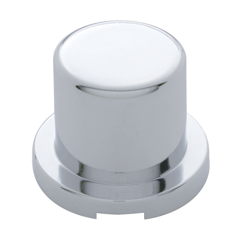 11/16" x 15/16" Chrome Plastic Flat Top Nut Cover - Push-On (10 Pack)