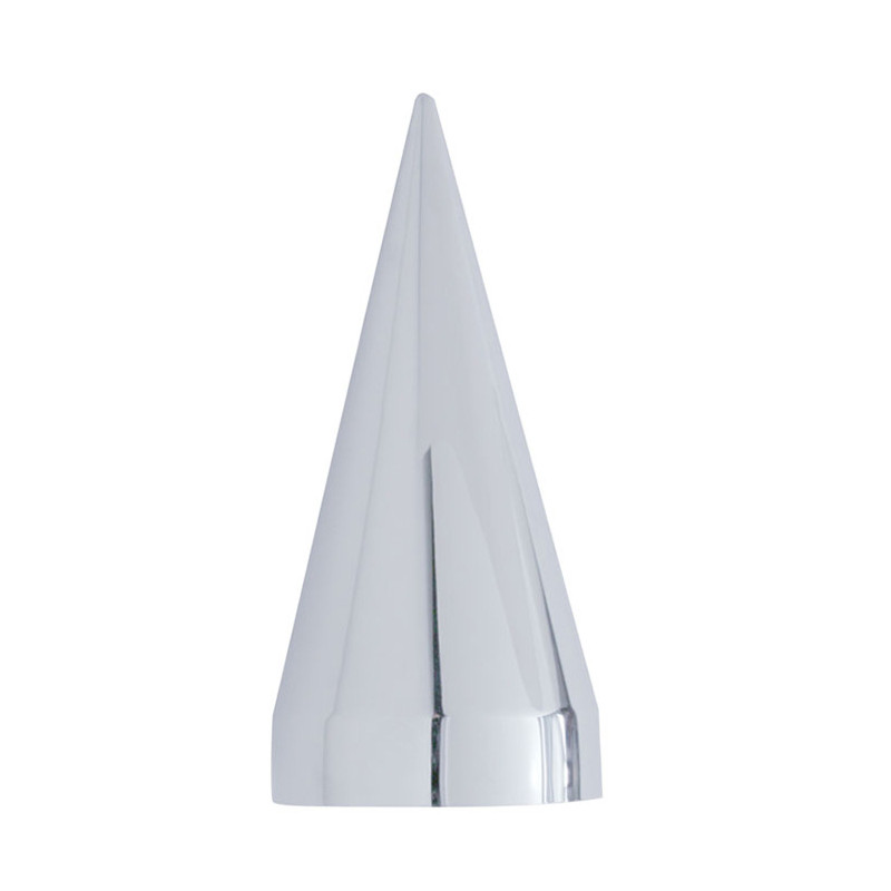 33mm x 4 1/2" Chrome Plastic X Spike Nut Cover - Thread-On
