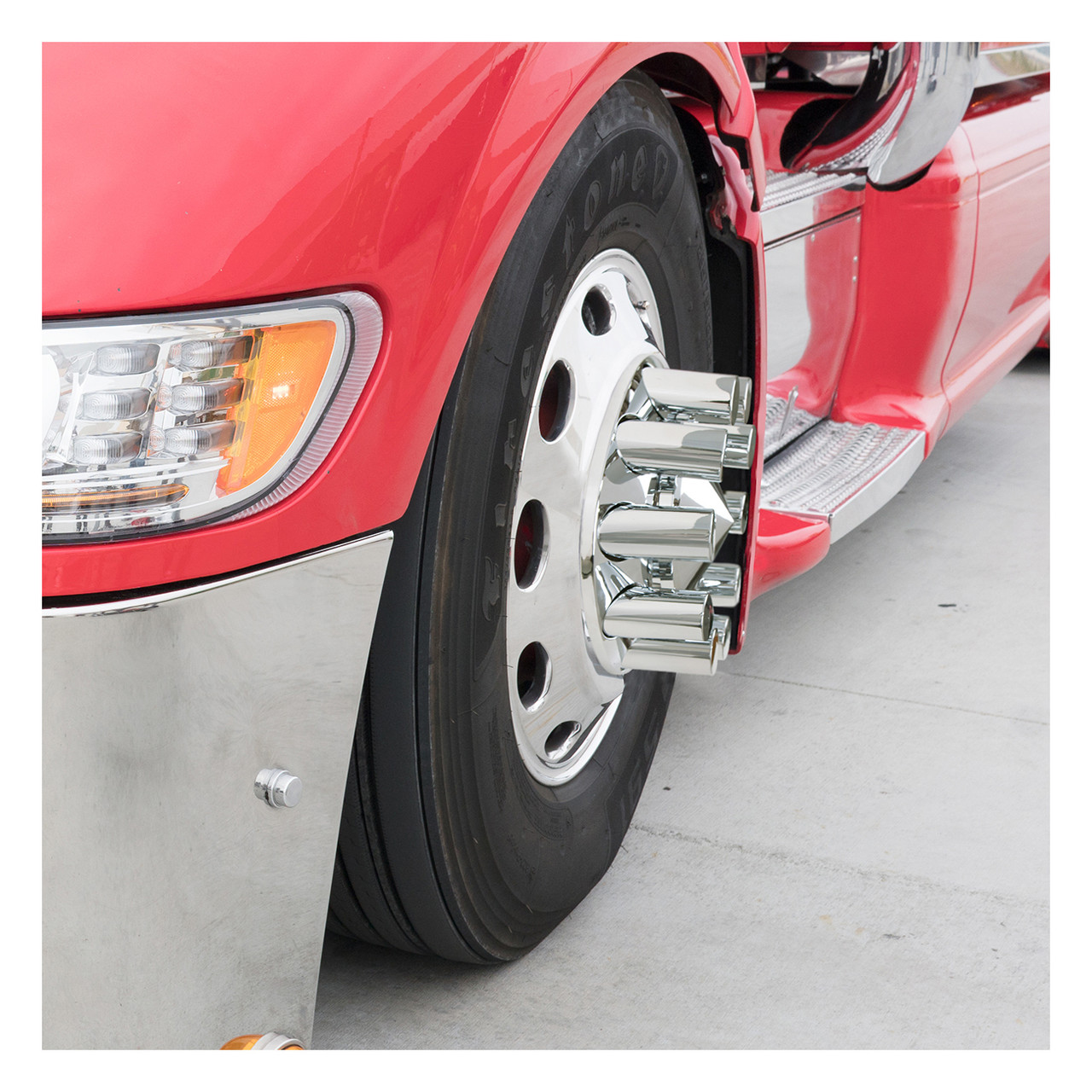 33mm X 4 1/4" Chrome Plastic Tall Cylinder Nut Cover - Thread-On
