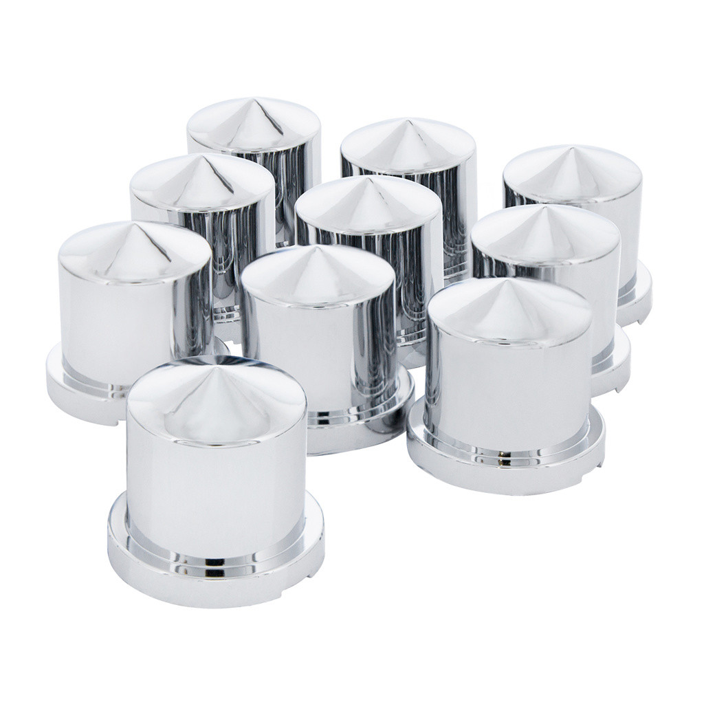 15/16" X 1 1/2" Chrome Plastic Pointed Nut Cover - Push-On