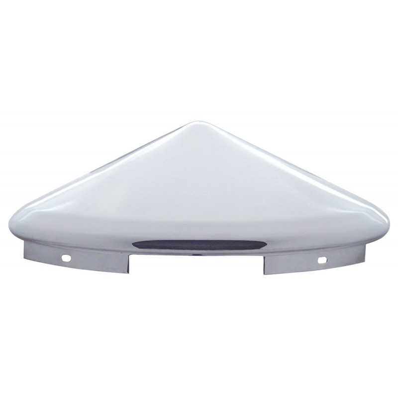4 Even Notched Stainless Steel Pointed Front Hub Cap - 1" Lip