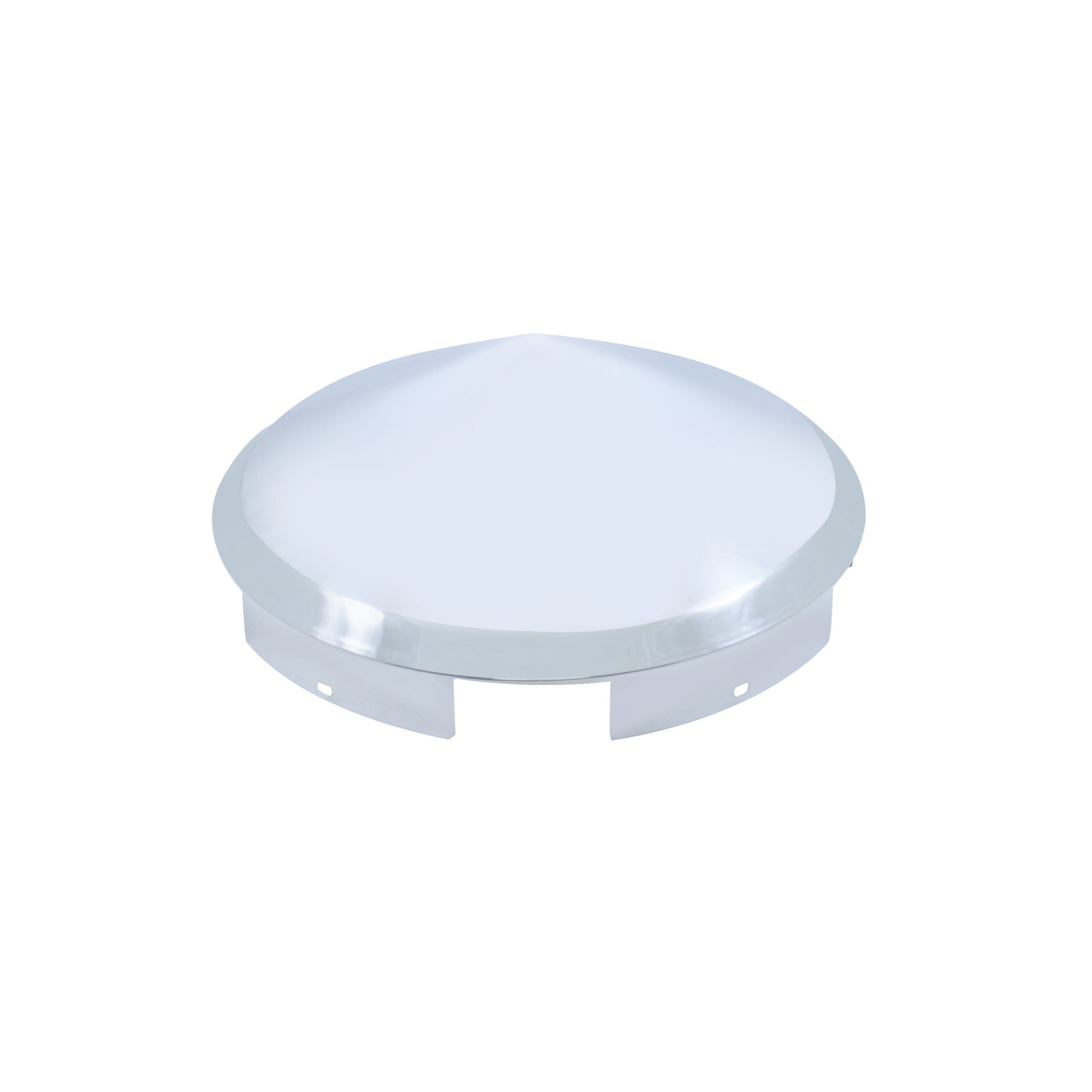 5 Even Notched Stainless Steel Pointed Front Hub Cap - 1" Lip