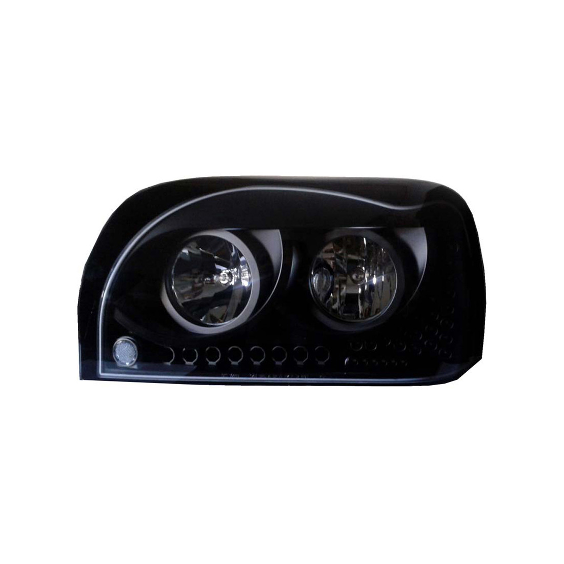 Black Freightliner Century Replacement Headlights - Drivers Side