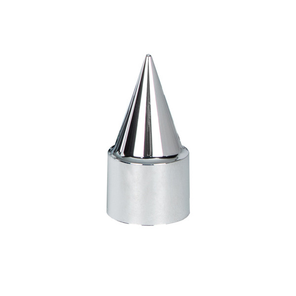 33mm x 4 1/4" Chrome Plastic Stiletto Nut Cover - Thread-On (60 Pack)