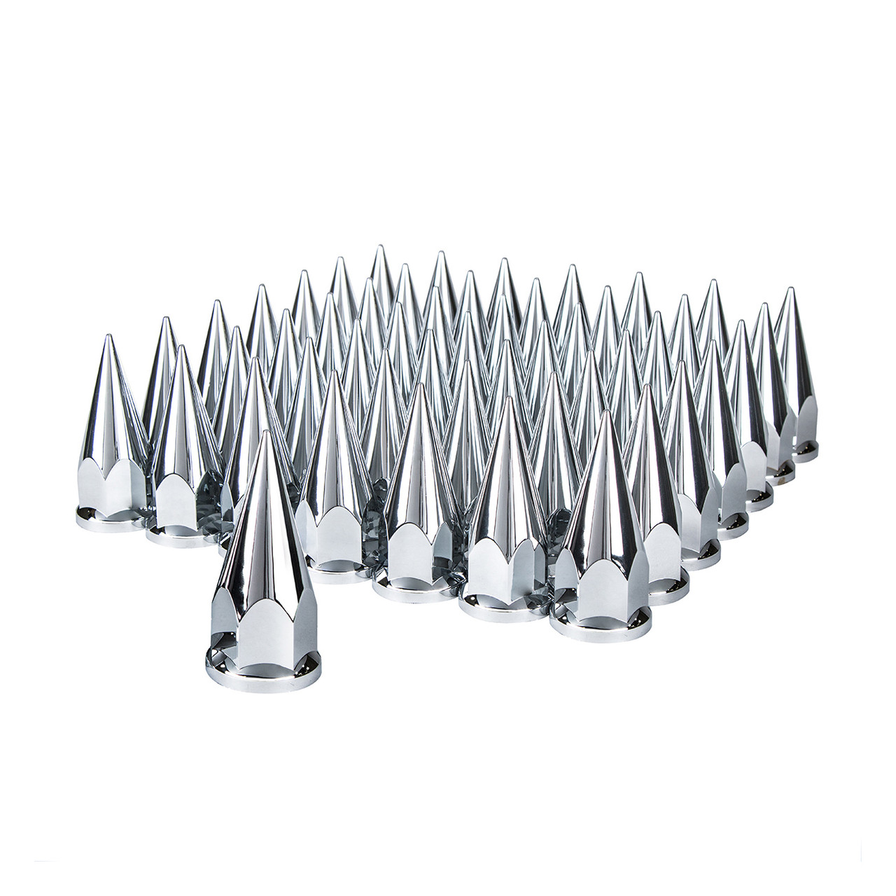 33mm X 4 7/8" Chrome Plastic Super Spike Nut Cover - Push-On