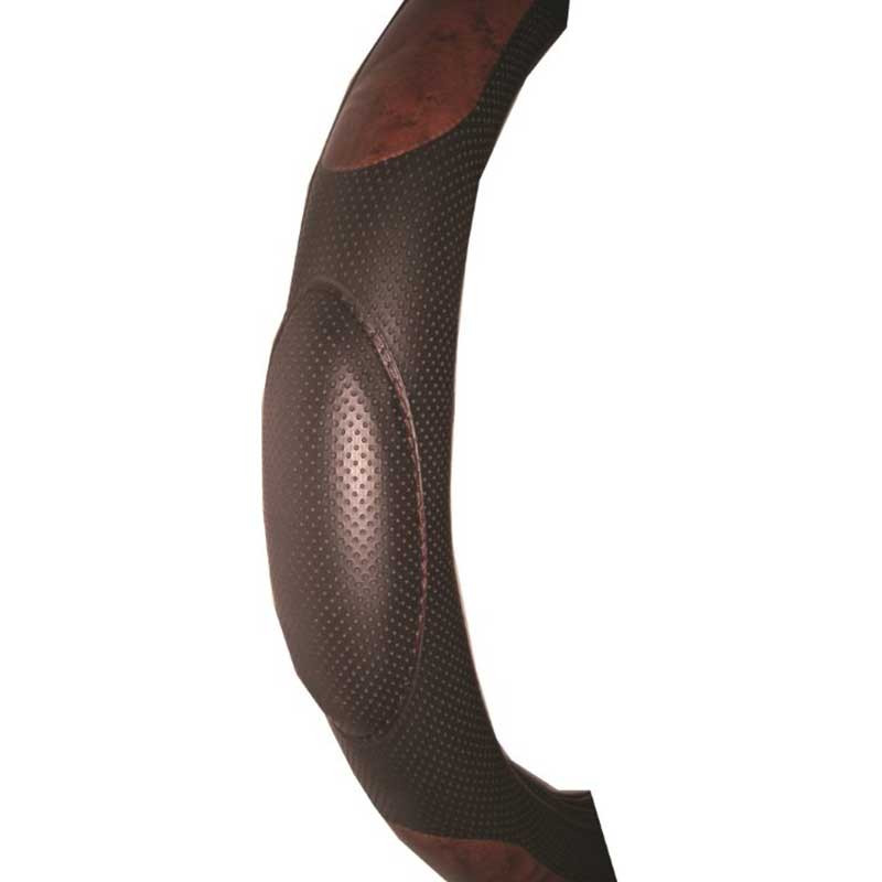 18" Wood Style Steering Wheel Covers with Black Grips