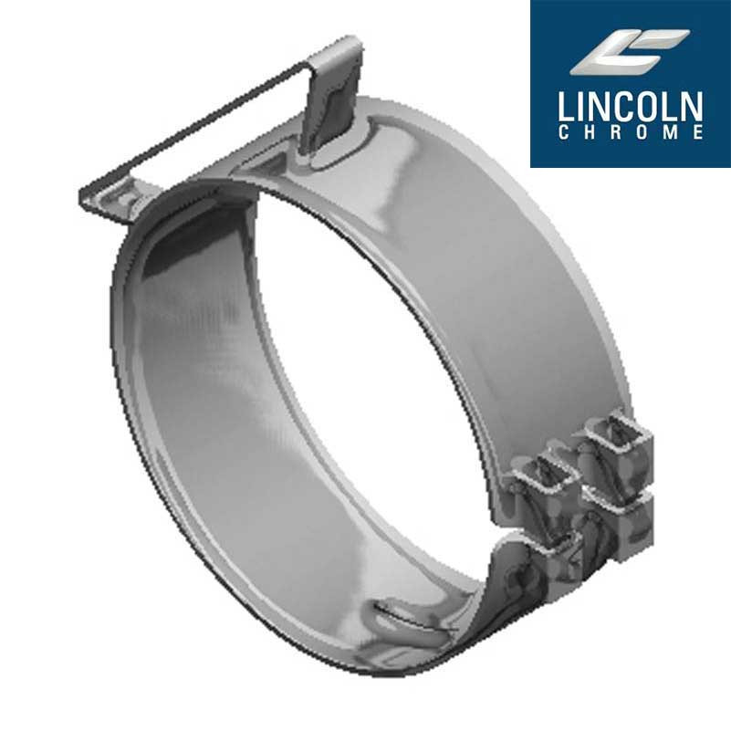 8" Stainless Steel Triple Nickel Chrome Plated Wide Clamp