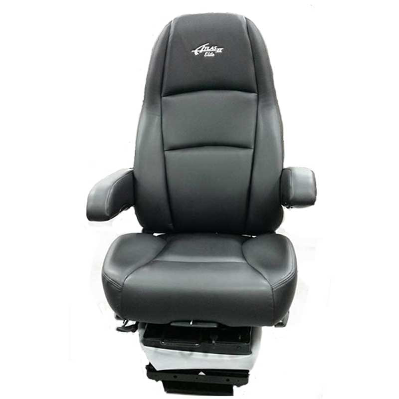 Black - Dual Armrests Atlas II DLX Leatherette Seat Without Heat