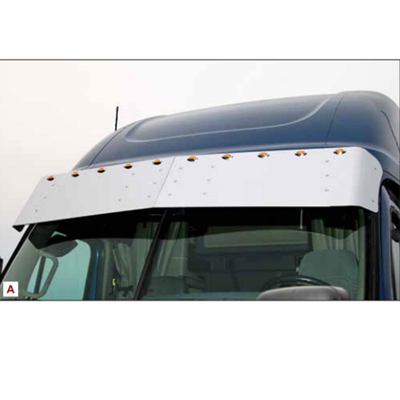 Freightliner Cascadia Standard Mount Visor - 8 Combo Holes