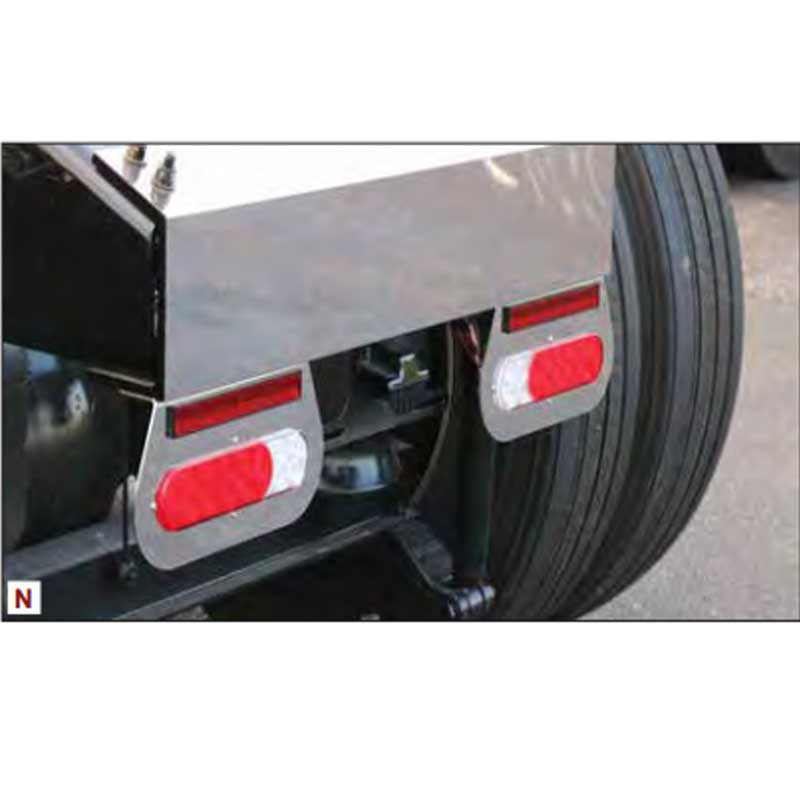 Peterbilt Tail Light Brackets w/ Oval / Backup Combo Light Holes