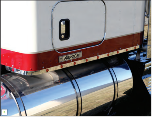 1.25" Face 62" Aero Sleeper Panels with (18) Bulls-Eye Holes, Kenworth (2011 and Newer) with DPF / DEF
