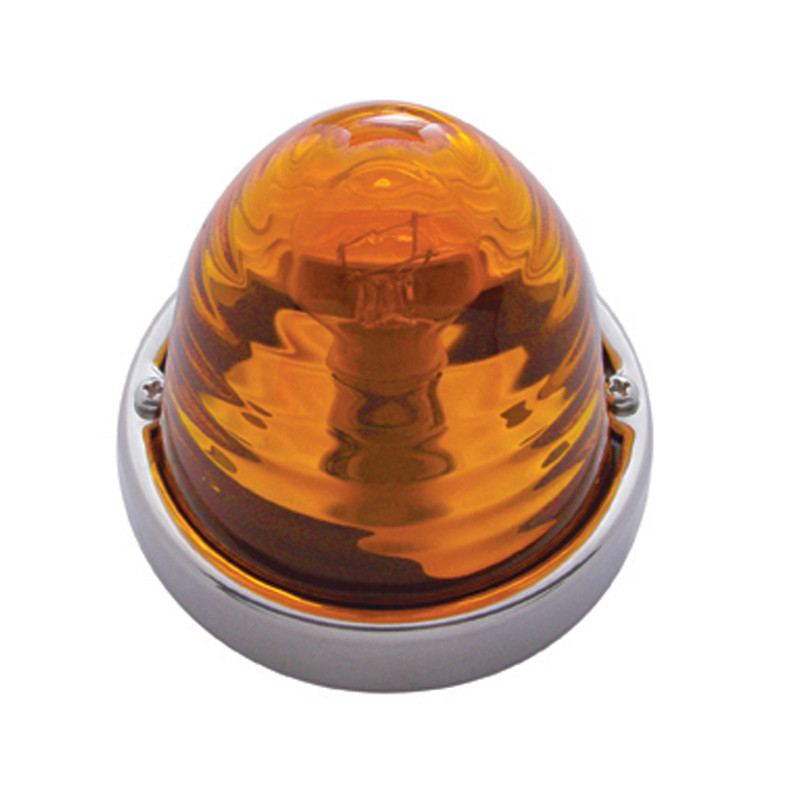 Beehive Large Glass Marker Light - Amber