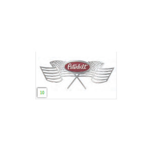 Stainless Steel Old Glory Side Hood Logo Trims