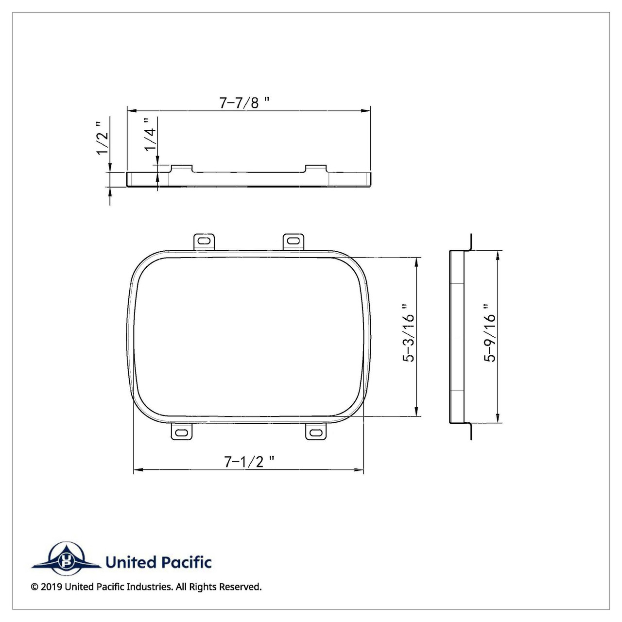 Stainless Steel 5" X 7" Headlight Retaining Ring