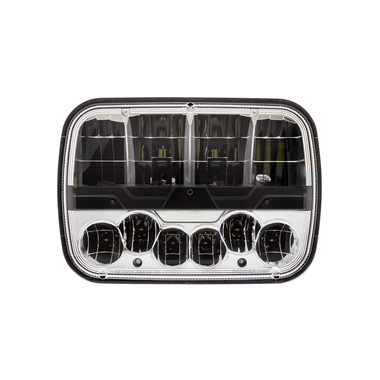 ULTRALIT - High Power LED 5" X 7" Headlight With Polycarbonate Lens & Housing