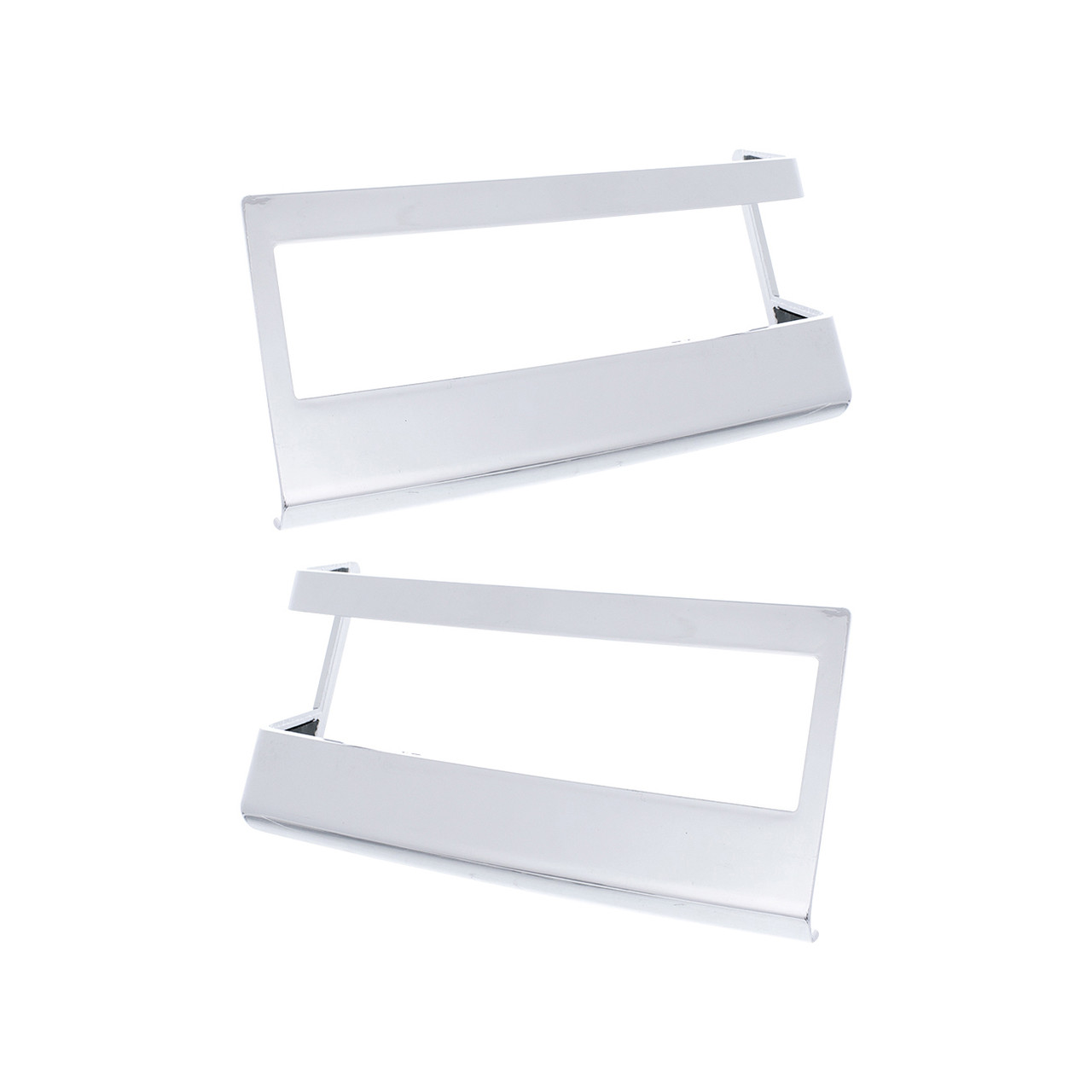 Chrome Plastic Turn Signal Bezels For 2018-2022 Freightliner Cascadia (Pair)