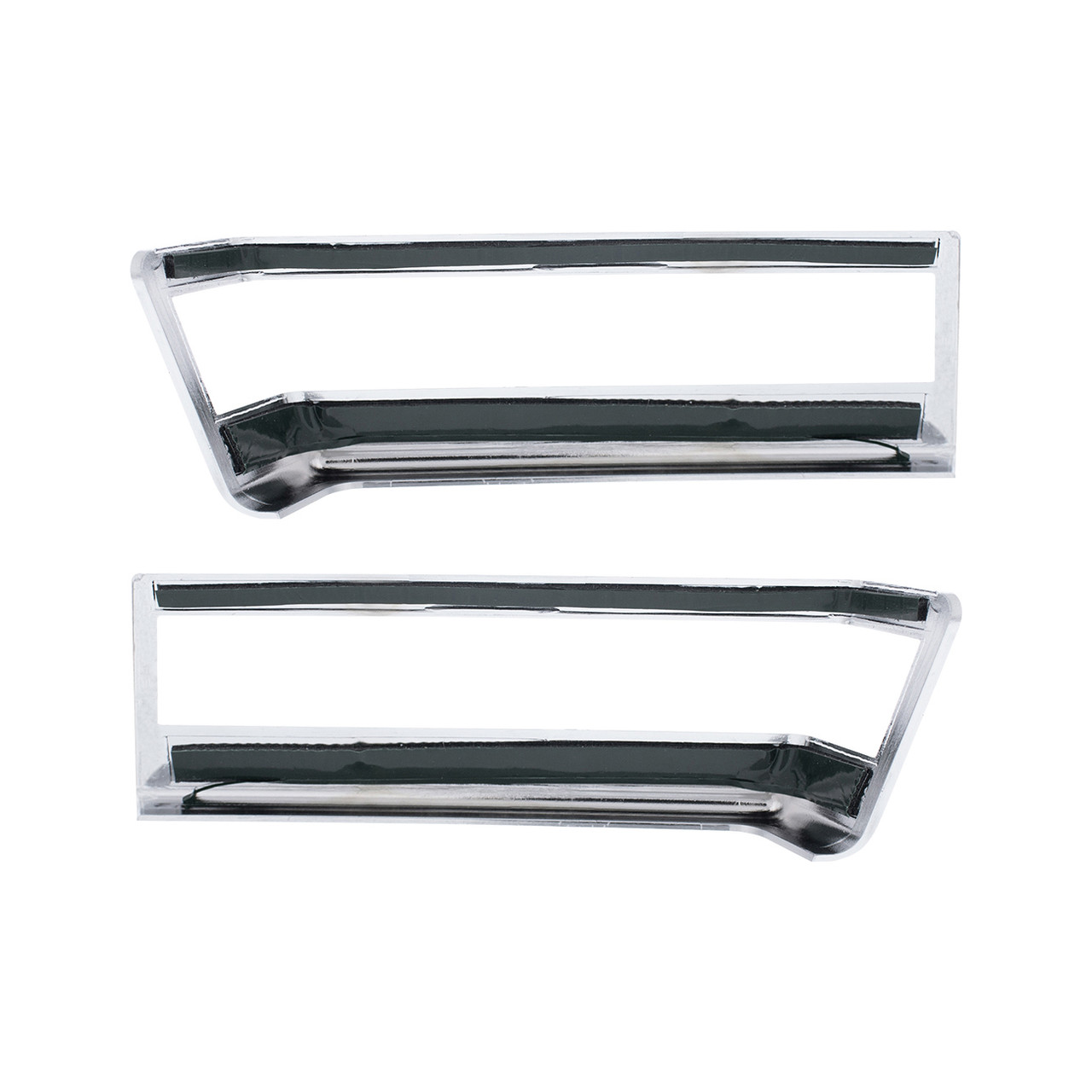 Chrome Plastic Turn Signal Bezels For 2018-2022 Freightliner Cascadia (Pair)