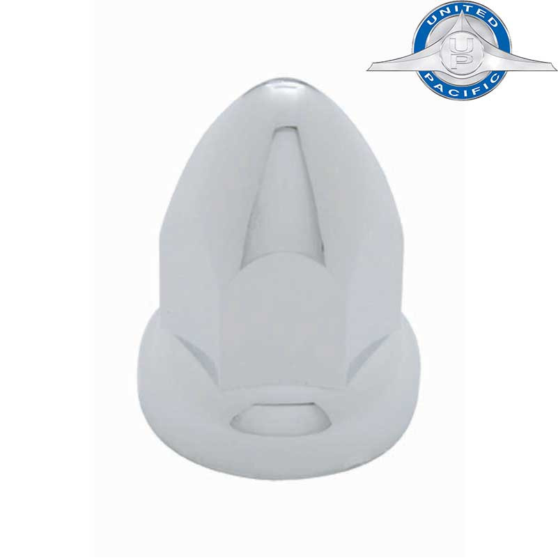 1-1/2" x 2-3/4" Chrome Plastic Bullet Nut Covers With Flange - Push-On (20-Pack)