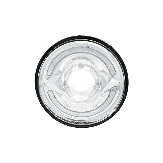 ULTRALIT- LED 5-3/4" Round Headlight With 60 LED Dual Color Light Bar, Amber & White LED - Low Beam