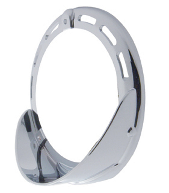 Round Turn Signal Light Bezel With Up Side Down Visor