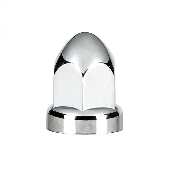 33mm X 2-3/4" Chrome Plastic Bullet Nut Covers - Push-On (60-Pack)