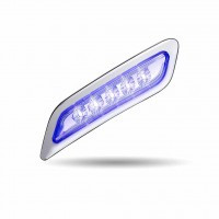 PETERBILT DUAL REVOLUTION AMBER TURN & MARKER TO BLUE AUXILIARY LED DOOR LIGHT - PASSENGER SIDE