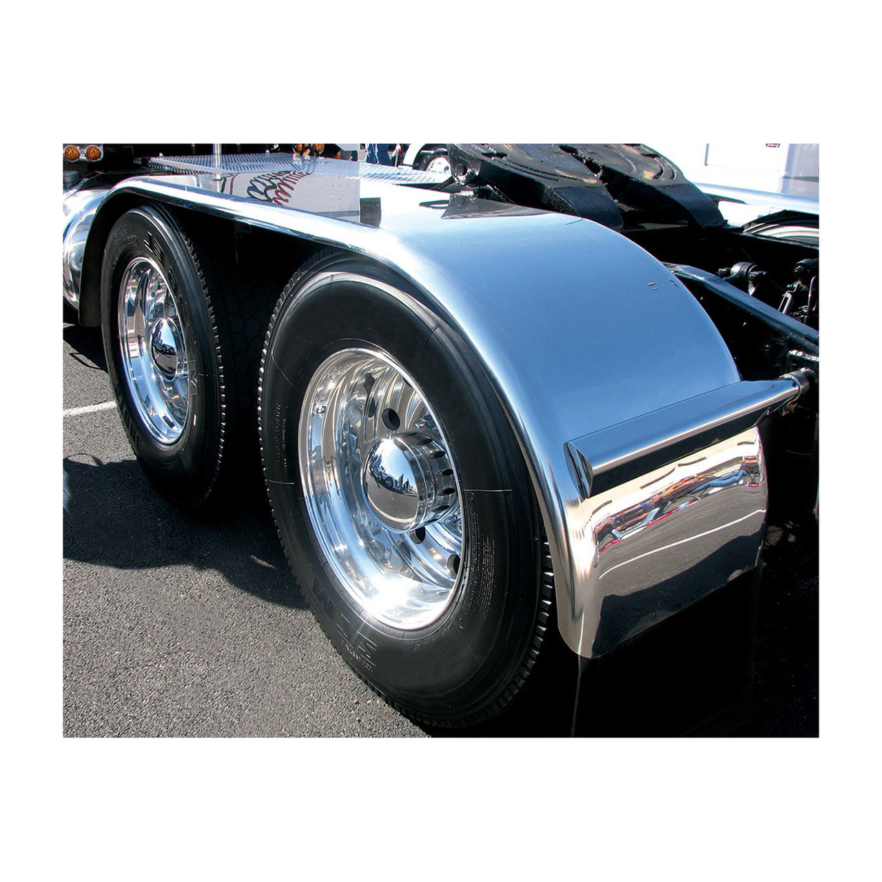 132" STAINLESS STEEL FULL FENDERS WITH ROLLED EDGE (14 GAUGE)