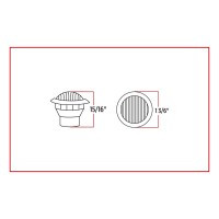 3/4" RED STOP, TURN & TAIL TO WHITE BACK UP ROUND LED LIGHT - 2 DIODES