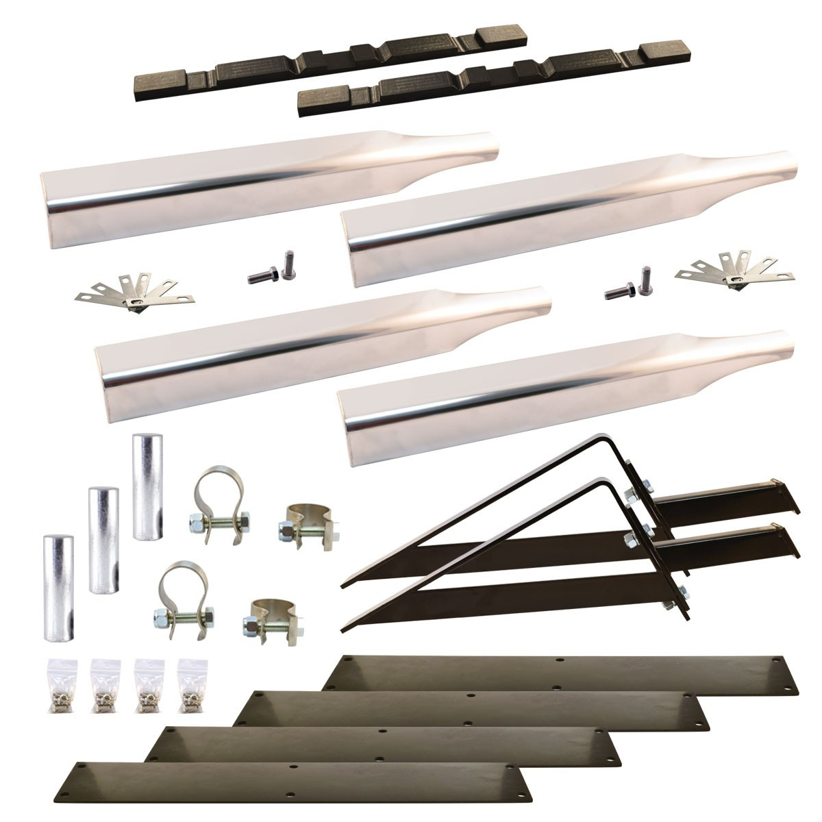 STAINLESS STEEL FULL FENDER MOUNTING KIT WITH TRIANGULAR UNDERMOUNTS (14 GA. | THREADED POST MOUNT)