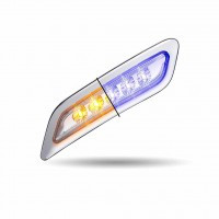PETERBILT DUAL REVOLUTION AMBER TURN & MARKER TO BLUE AUXILIARY LED DOOR LIGHT - DRIVER SIDE