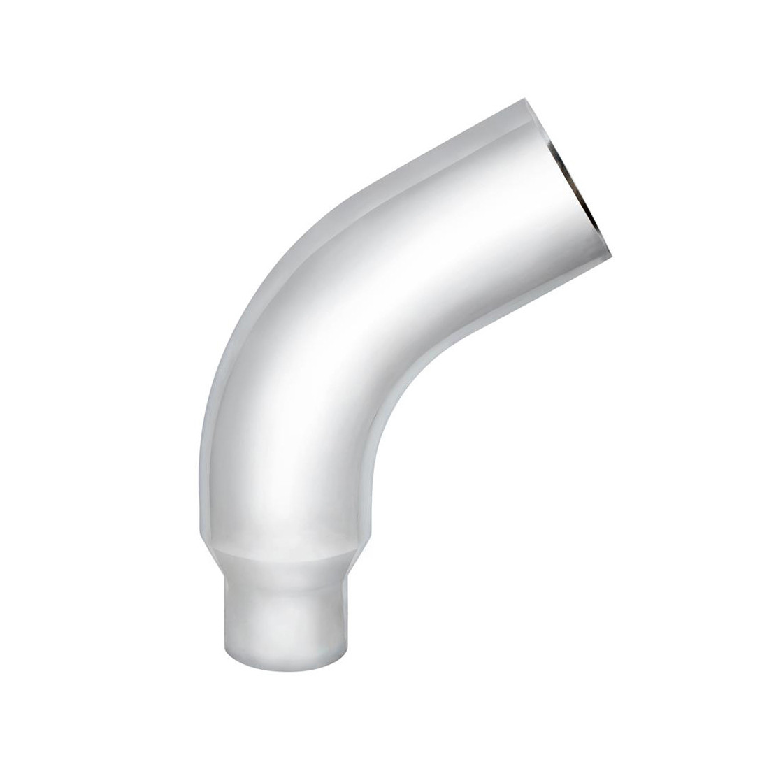 Chrome 58 Degree Angled Exhaust Elbow For Peterbilt 379 - Straight 5" OD To 5" OD