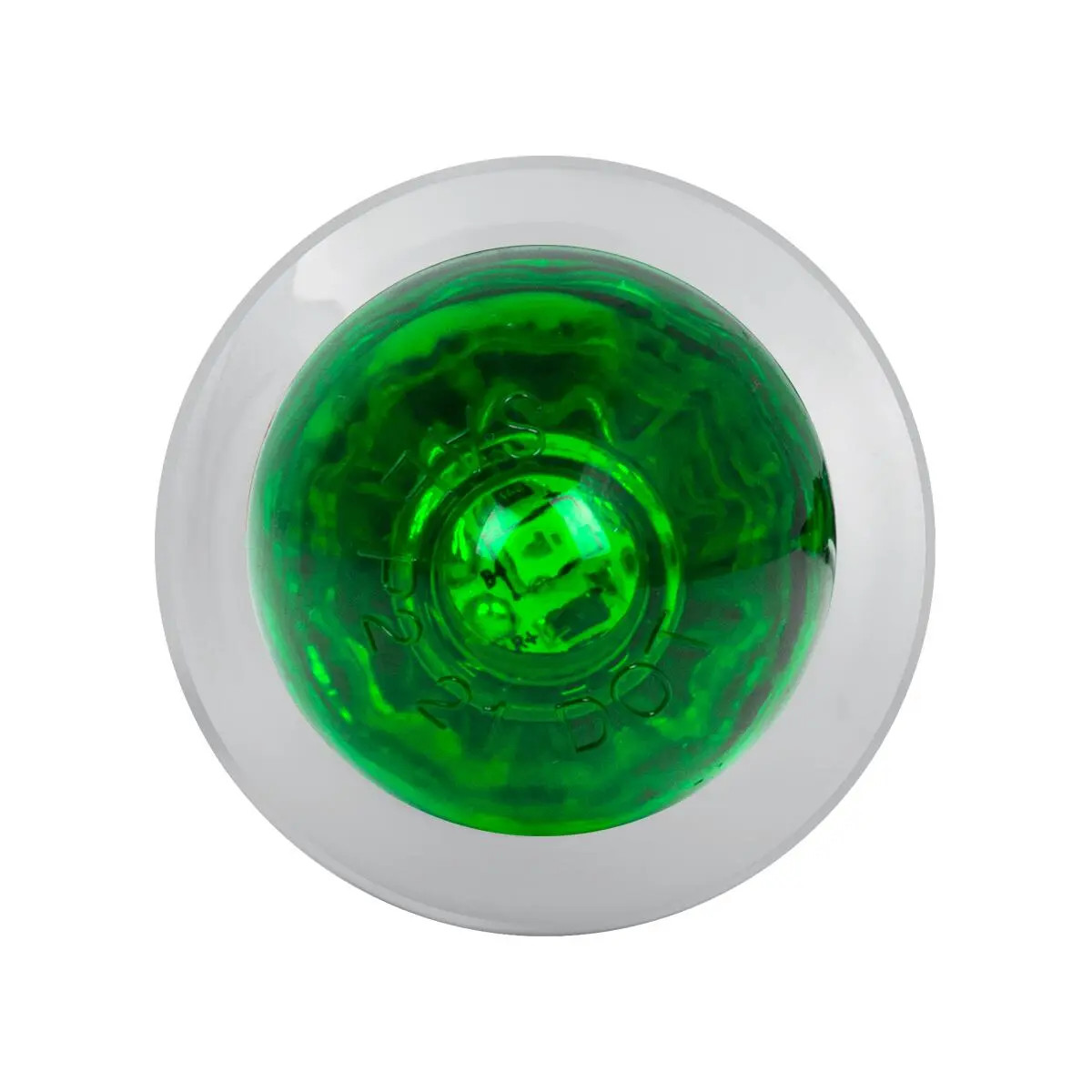 DUAL FUNCTION 1″ MINI PUSH/SCREW WATERMELON LED LIGHT WITH CHROME PLASTIC BEZEL