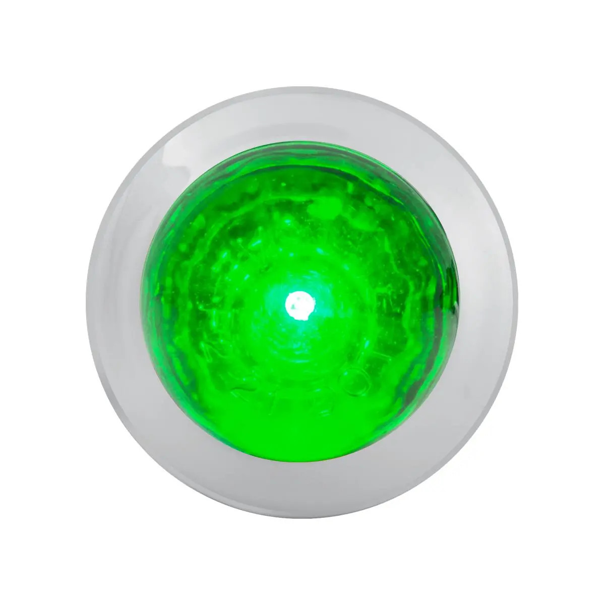 DUAL FUNCTION 1″ MINI PUSH/SCREW WATERMELON LED LIGHT WITH CHROME PLASTIC BEZEL