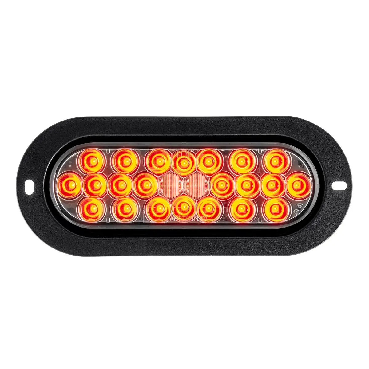 SMOKE LENS OVAL FLANGE MOUNT PEARL LED SEALED LIGHT