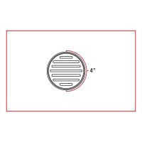 4" AMBER TURN & MARKER ROUND FLATLINE LED LIGHT - 49 DIODES
