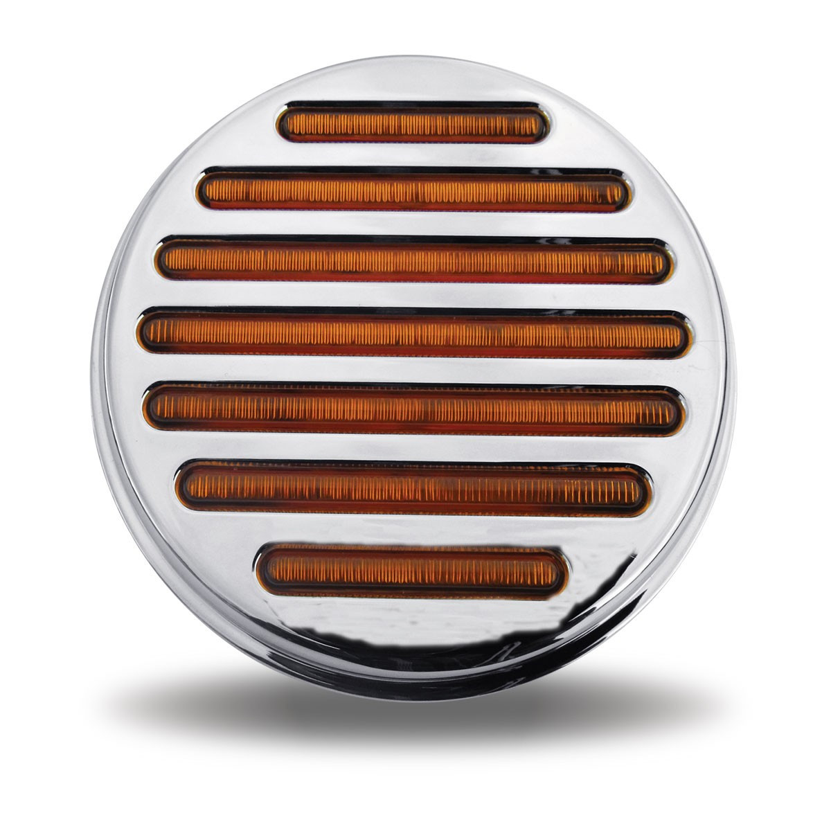 4" AMBER TURN & MARKER ROUND FLATLINE LED LIGHT - 49 DIODES