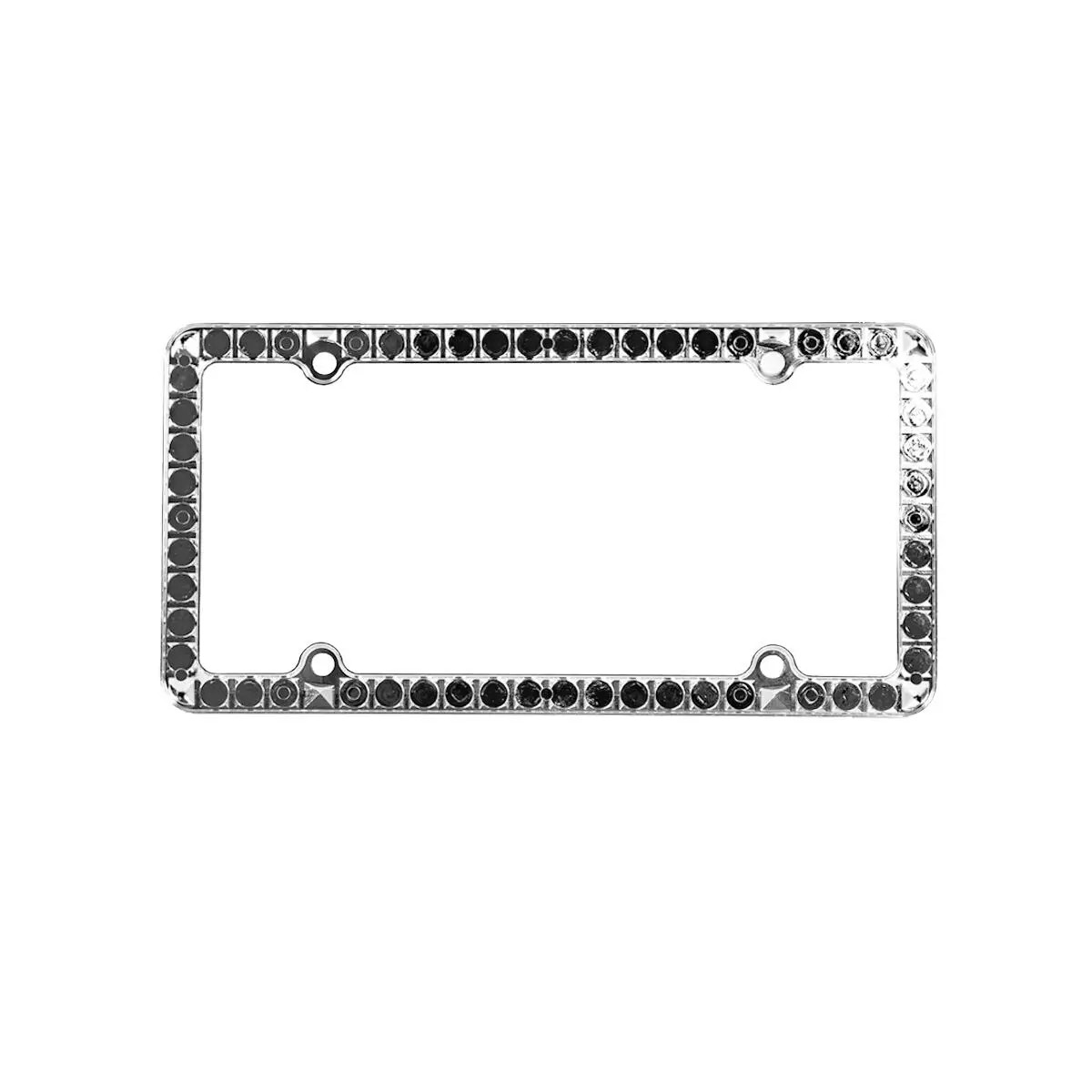 CHROME PLATED FRAME WITH CRYSTAL JEWELS