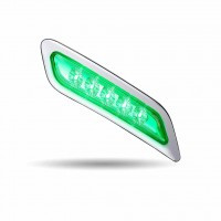PETERBILT DUAL REVOLUTION AMBER TURN & MARKER TO GREEN AUXILIARY LED DOOR LIGHT - PASSENGER SIDE