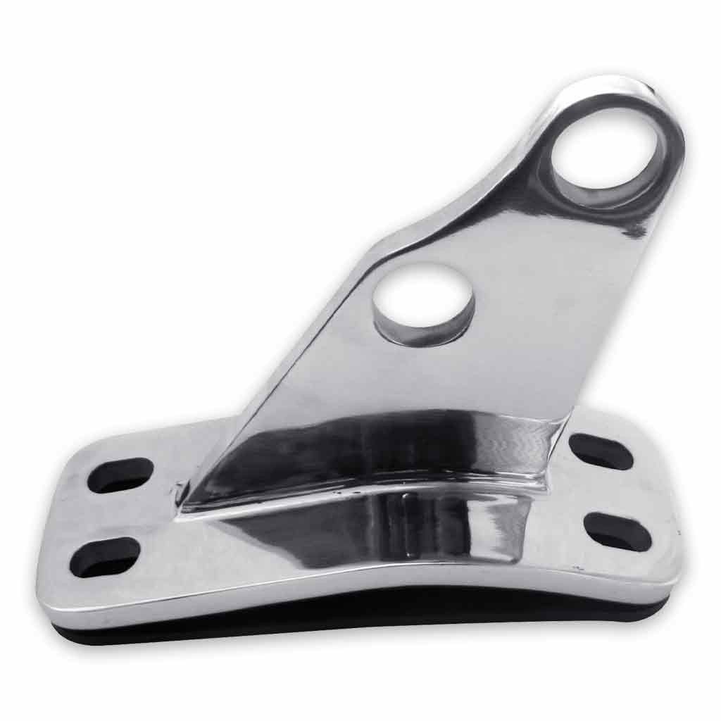 PETERBILT STAINLESS STEEL ANGLED LOWER EXHAUST BRACKET