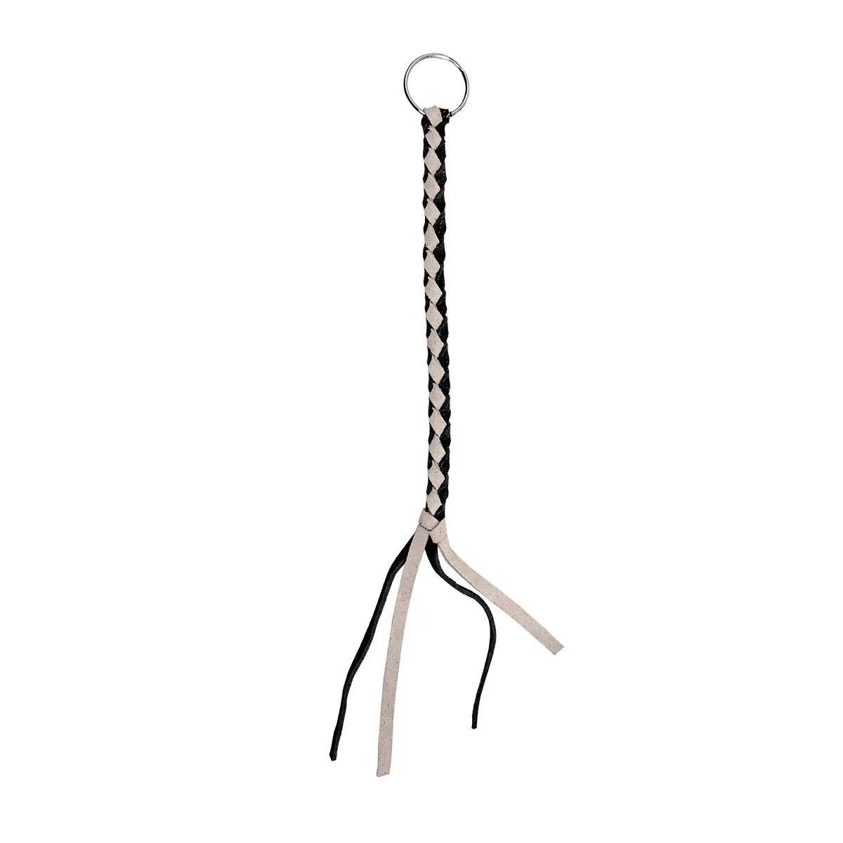 AIR HORN PULL BRAIDED CORD - WHITE/BLACK