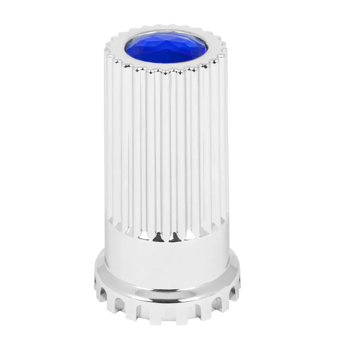BULLET FLAT TOP 33MM LUG NUT COVER W/COLOR JEWEL - PUSH ON