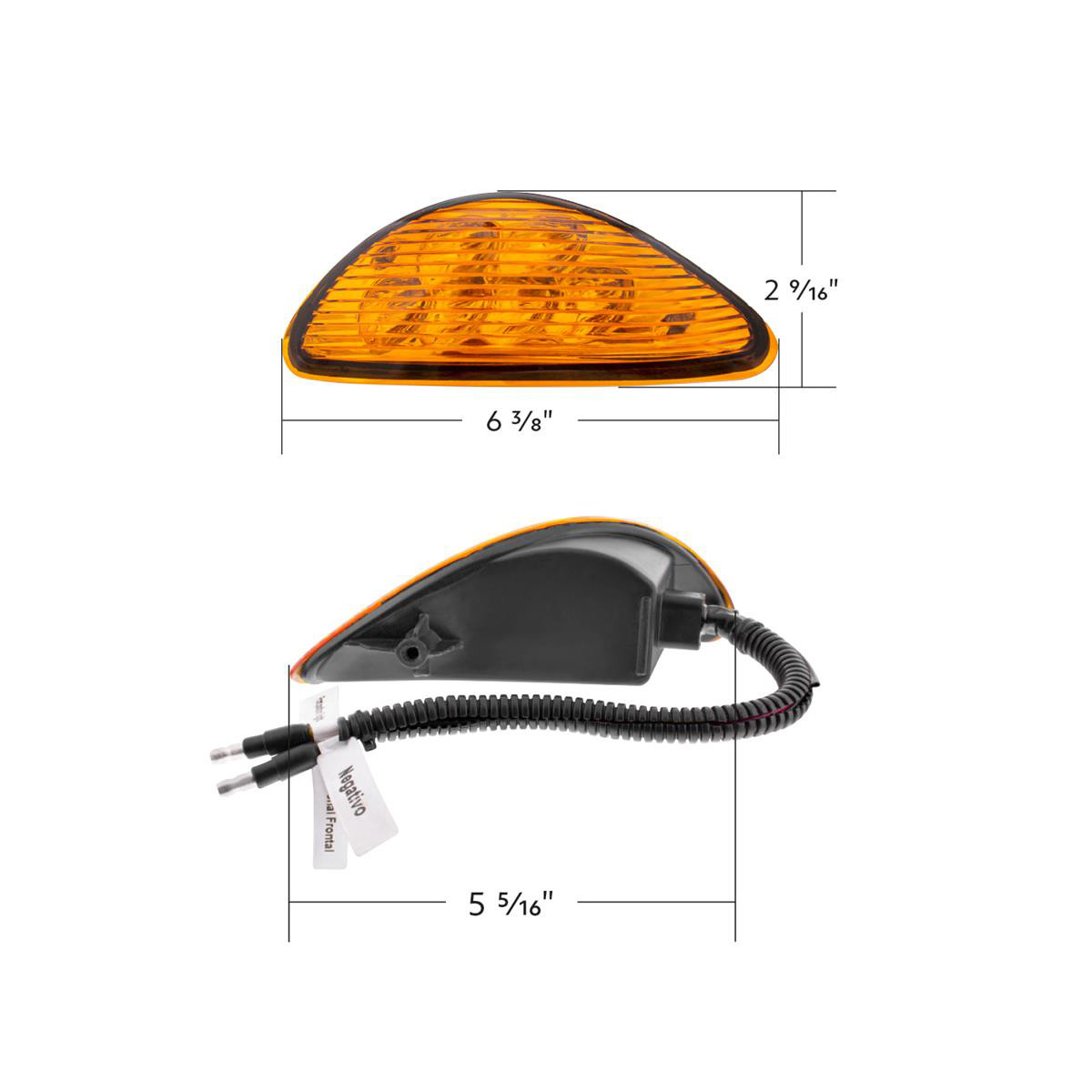 LED Projector Headlight With Rear Facing Turn Signal For International Durastar 2002-2018 - Black Passenger