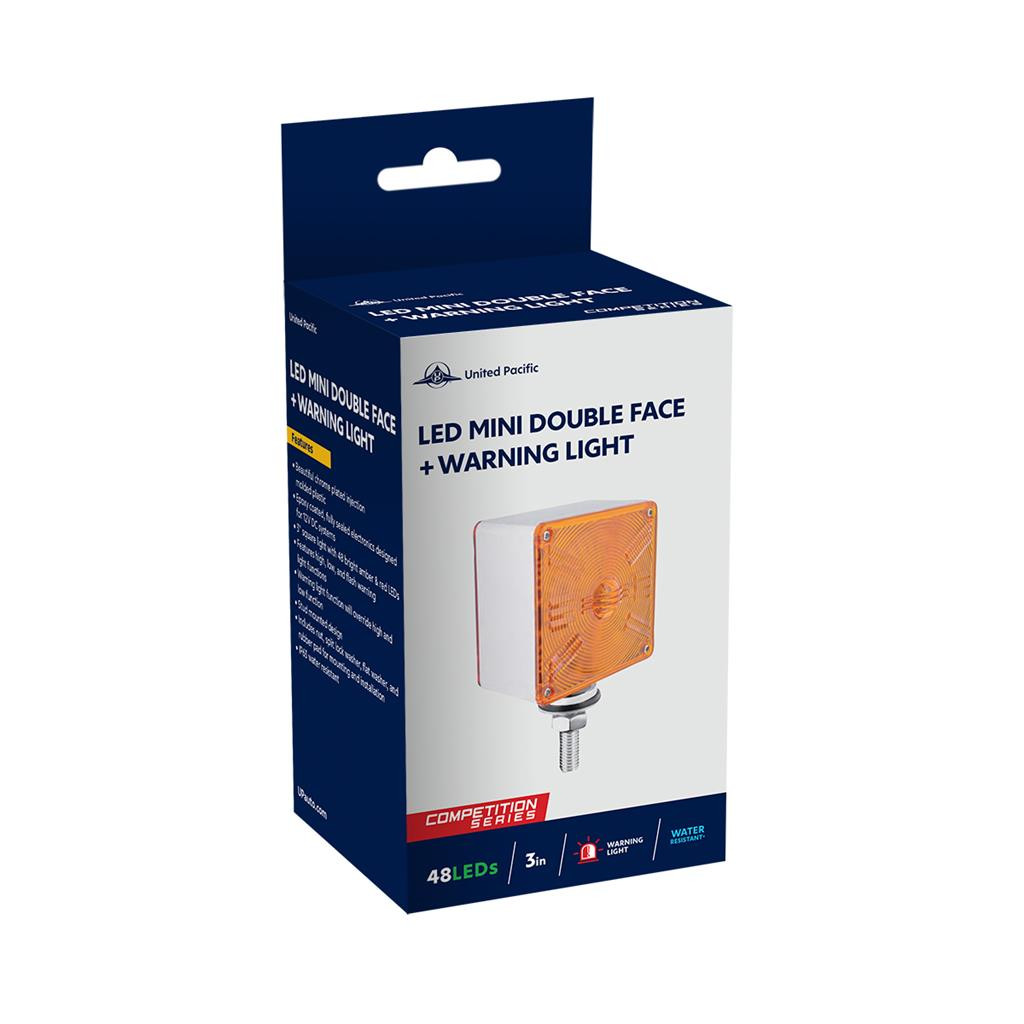 48 LED Competition Series Mini Double Face Light - Amber & Red LED/Amber & Red Lens