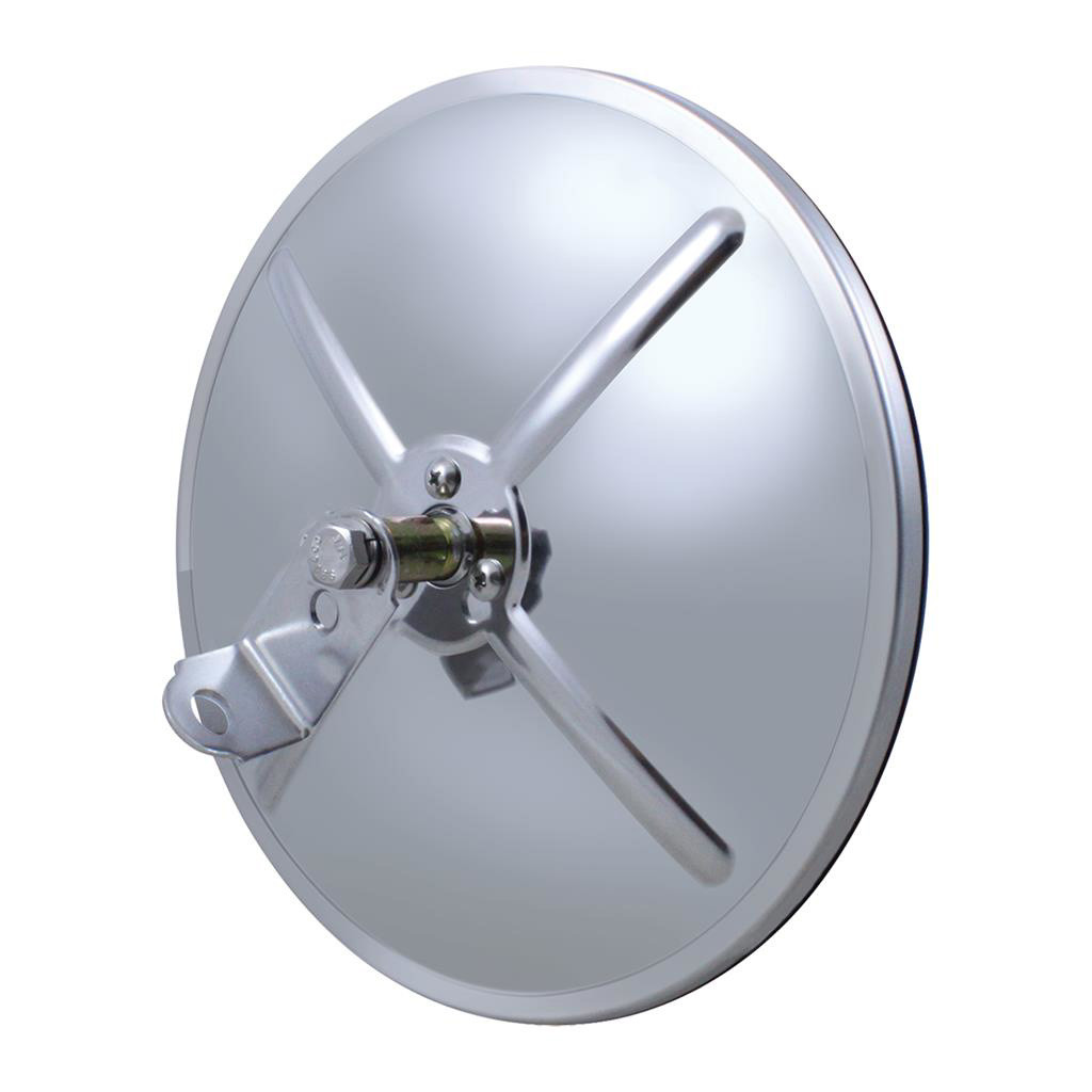 8-1/2" CHROME 320R CONVEX MIRROR - CENTERED MOUNTING STUD