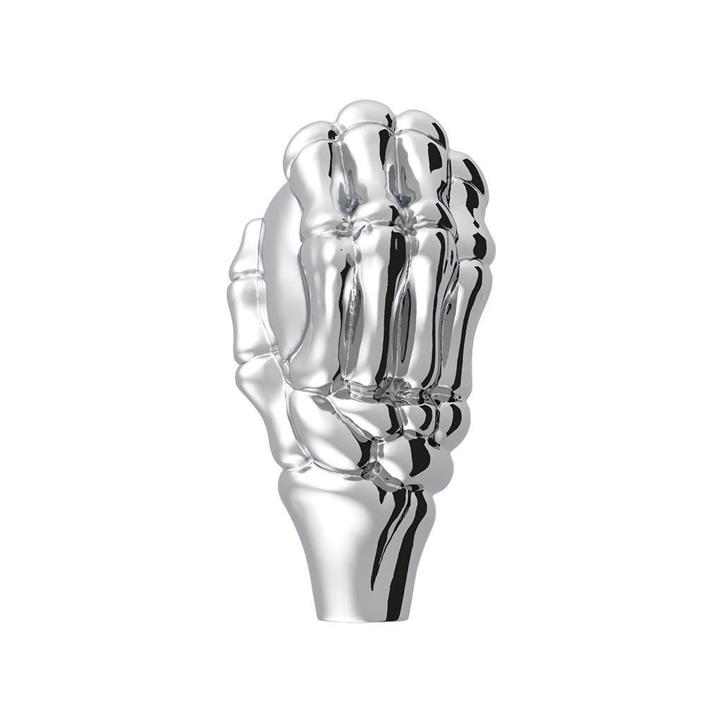 1/2"-13 THREAD-ON SKULL SHIFT KNOB - CHROME (BULK)